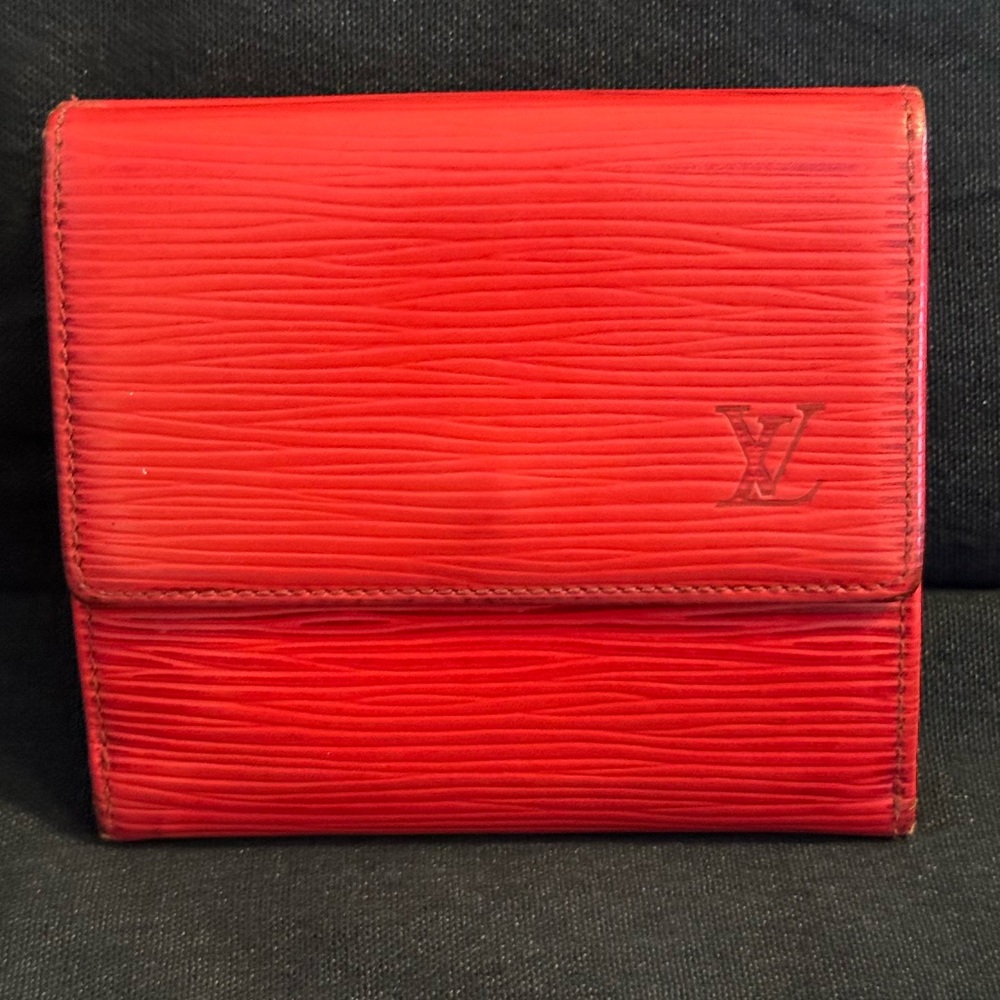 Louis Vuitton Authentic Red Epi Wallet